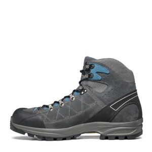 SCARPA Men's Kailash Trek GTX Waterproof Gore-Tex Lightweight Boots for Backpacking and Hiking - Shark Grey/Lake Blue - 8-8.5