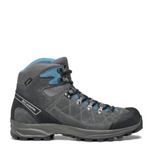 SCARPA Men's Kailash Trek GTX Waterproof Gore-Tex Lightweight Boots for Backpacking and Hiking - Shark Grey/Lake Blue - 8-8.5