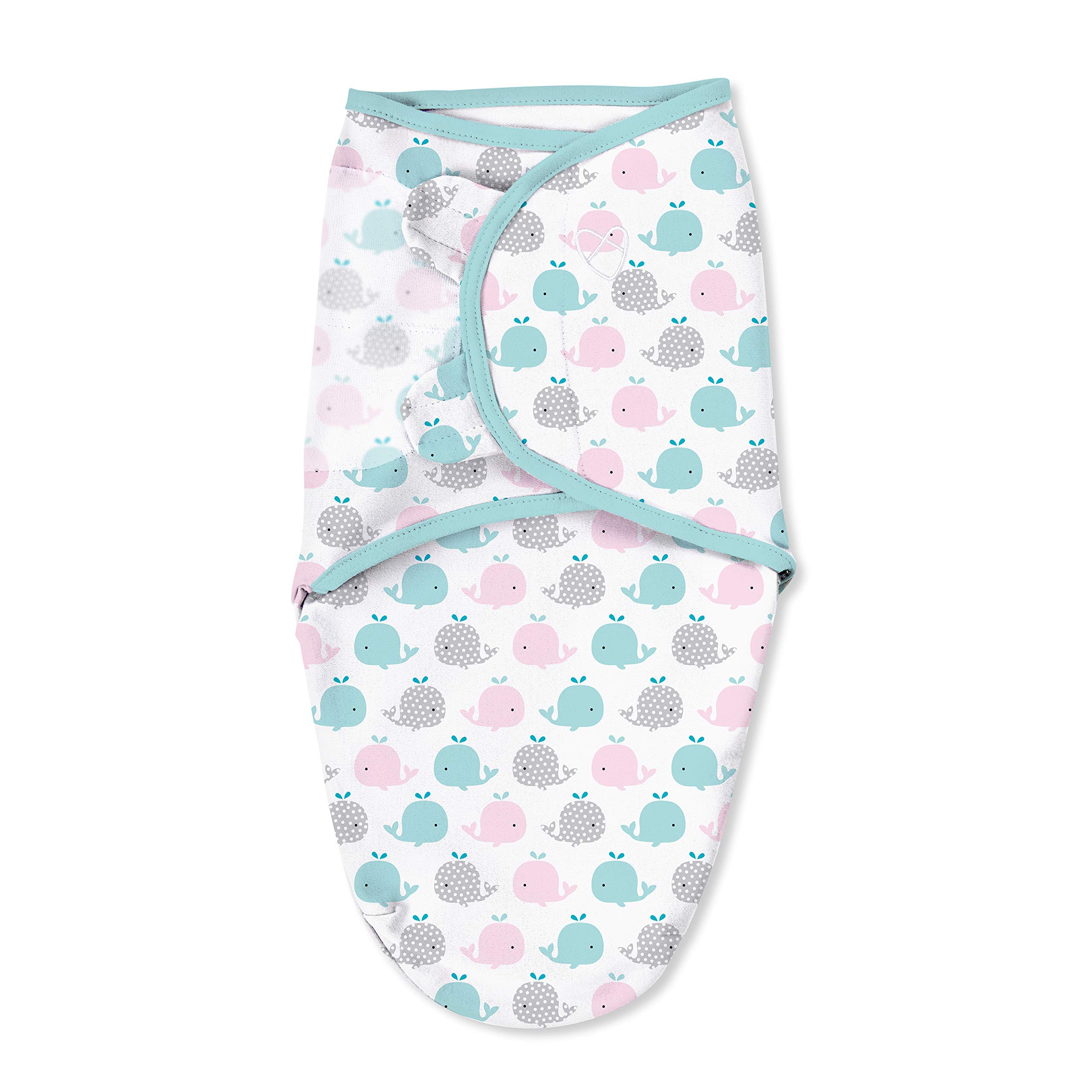 SwaddleMe Original Swaddle – Size Small, 0-3 Months, 2-Pack (Pink Polka Whale)