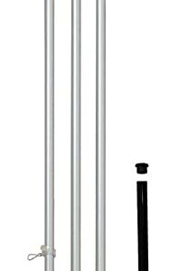 Flags Importer 10ft Aluminum (Silver) Outdoor Pole with Ground Spike - Silver