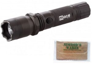 nimrod's wares mace stun gun & flashlight 2.4 million volts 300 lumens strobe microfiber cloth