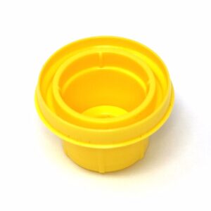 4 Pack Replacement YELLOW SPOUT CAPS Top Hat Style fits # 900302 900092 BLITZ Gas Can Spout Cap fits self venting gas can Aftermarket (SPOUTS NOT INCLUDED)