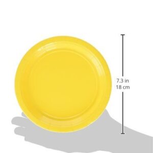 Amscan Big Party Pack Paper Luncheon Plates 7-Inch, 100/Pkg, Sunshine Yellow