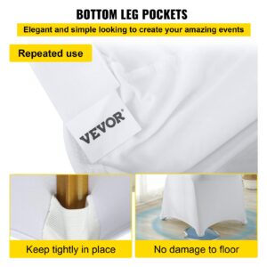 VEVOR 100 Pcs White Chair Covers Polyester Spandex Chair Cover Stretch Slipcovers for Wedding Party Dining Banquet Chair Decoration Covers