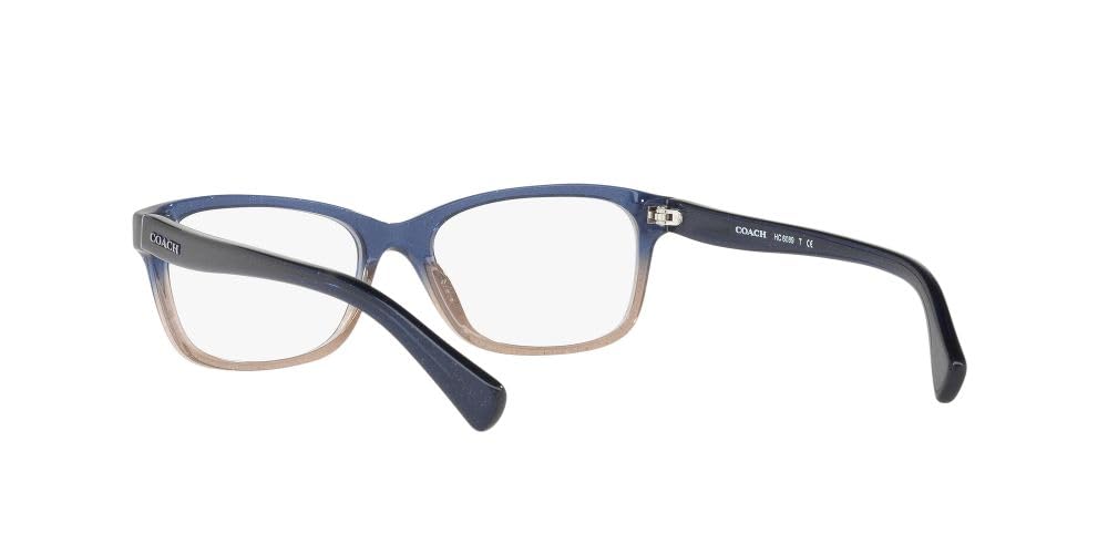 Coach HC6089 Prescription Eyewear Frames, Blue Beige Glitter Gradient/Demo Lens, 51 mm