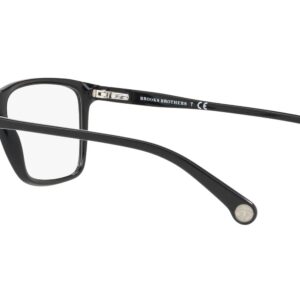 Brooks Brothers Men's BB2037 Square Prescription Eyewear Frames, Black/Demo Lens, 57 mm