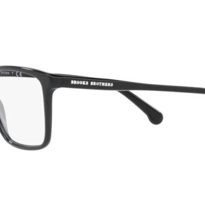 Brooks Brothers Men's BB2037 Square Prescription Eyewear Frames, Black/Demo Lens, 57 mm