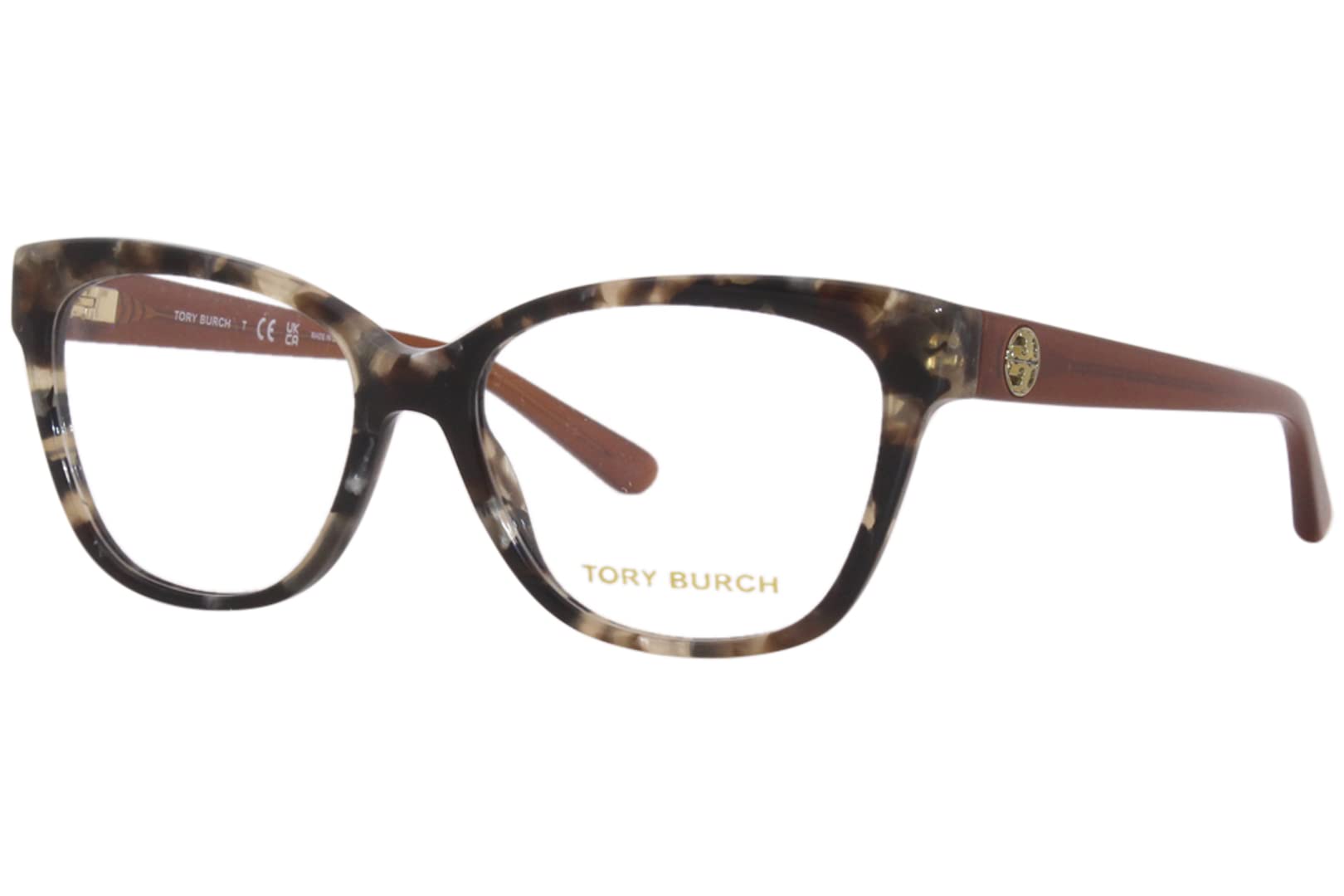 Tory Burch TY2079 Eyeglass Frames 1682-53 - Pearl Brown Tort TY2079-1682-53