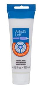 artist's loft metallic acrylic paint, 4 oz. (metallic white)