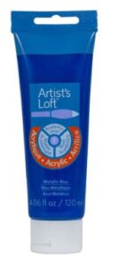 artist's loft metallic acrylic paint, 4 oz. (metallic blue)