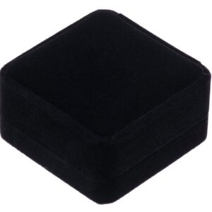 Giftop Small Dark Classic Velvet Cufflink Box Case (Black)