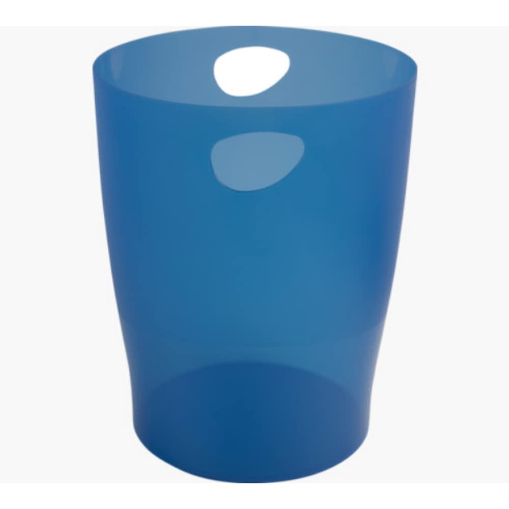 Exacompta 263 x 263 x 335 mm Linicolor Ecobin Waste Paper Bin, Royal Blue Translucent