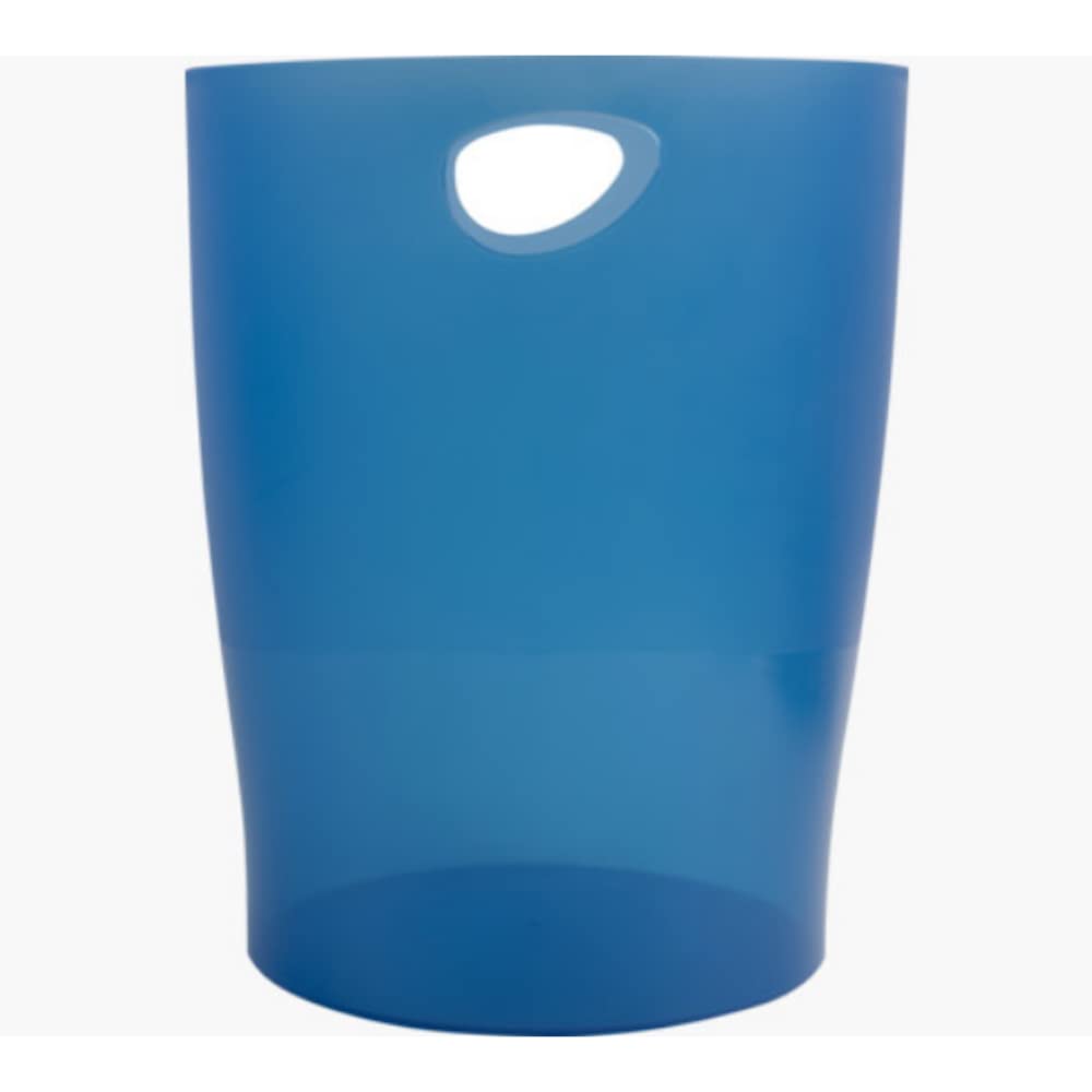 Exacompta 263 x 263 x 335 mm Linicolor Ecobin Waste Paper Bin, Royal Blue Translucent