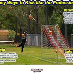 Kickerball Swerve and Curve Size 4 Soccer Ball, Soccer Training Ball with Special Panels to Play Like A Pro, Outdoor and Indoor Soccer Ball, Fun Soccer Ball for Kids and Adults