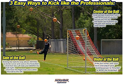 Kickerball Swerve and Curve Size 4 Soccer Ball, Soccer Training Ball with Special Panels to Play Like A Pro, Outdoor and Indoor Soccer Ball, Fun Soccer Ball for Kids and Adults