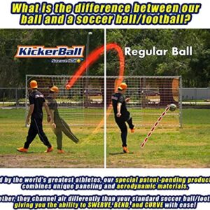 Kickerball Swerve and Curve Size 4 Soccer Ball, Soccer Training Ball with Special Panels to Play Like A Pro, Outdoor and Indoor Soccer Ball, Fun Soccer Ball for Kids and Adults