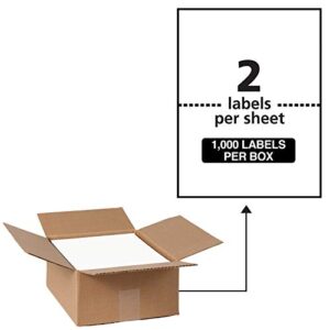 avery waterproof labels, ultrahold adhesive, 5.5" x 8.5", case of 1,000 labels for laser printers (95526)