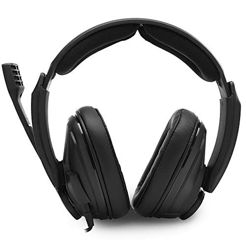 EPOS I Sennheiser GSP 302 Gaming Headset with Noise-Cancelling Mic, Flip-to-Mute, Comfortable Memory Foam Ear Pads, Headphones for PC, Mac, Xbox One, PS4, Nintendo Switch, and Smartphone compatible.