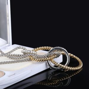 UNY Luxury Cable wire design linked Chain Necklace Women Fashion Jewelry drop Heart shape Unique Present