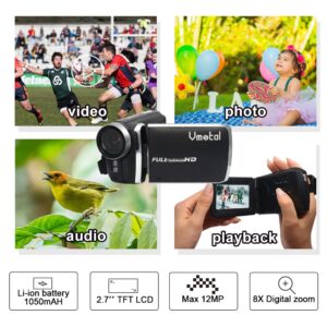 Video Camera Camcorder for Kids Vlogging Camera Full HD 1080P 30FPS 24.0MP Digital Camera Video Recorder 2.8 Inch Screen Camcorder for Kids Teens Beginners Birthday Gifts