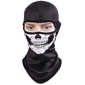 tclian skull mask balaclava ghost skeleton bandana motorcycle full face mask military tactical airsoft masks halloween mask (skull-01)