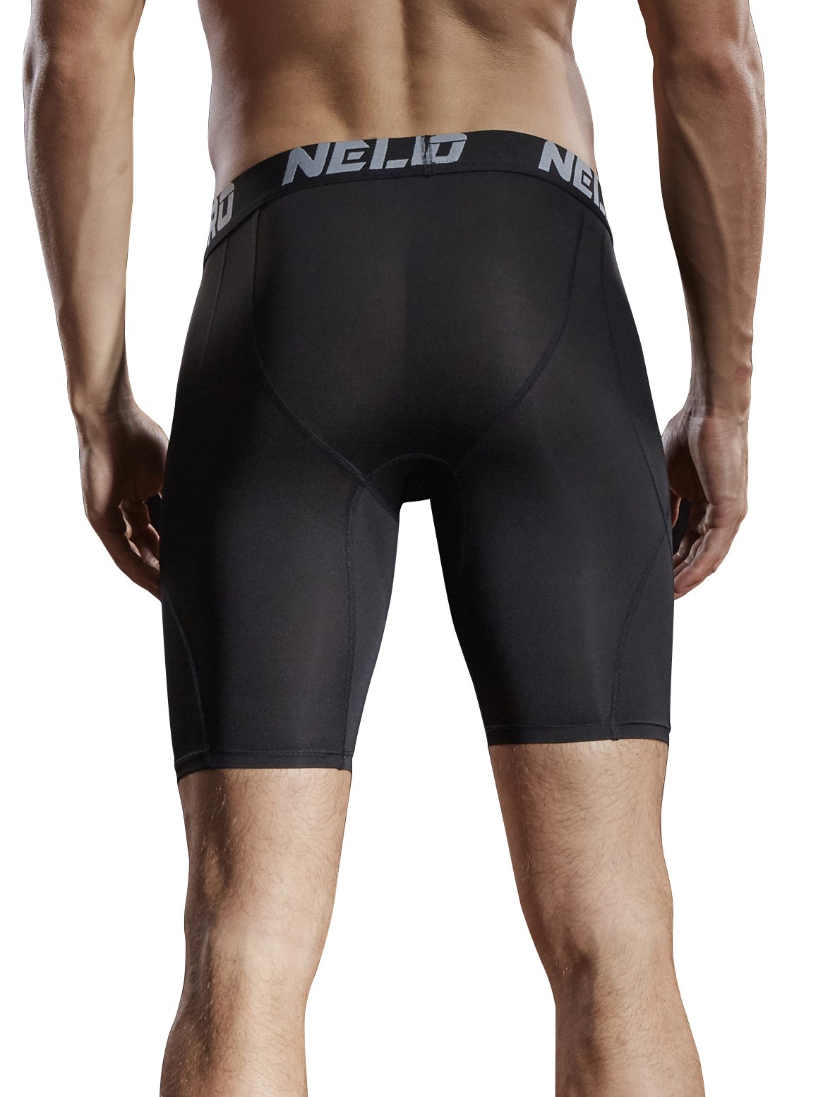 NELEUS Men's 3 Pack Sport Running Compression Shorts,6012,Black,US M,EU L