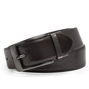 Steve Madden Men's Dress Casual Every Day Leather Belt, Black/Brown (Burnished), 40