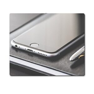 business gear: smartphone, silver pen and diary mousepad gaming mouse pad 10 8 inch