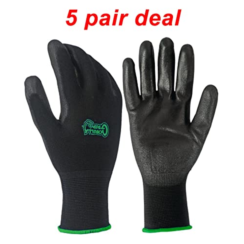 5 PACK Gorilla Grip Gloves - Small