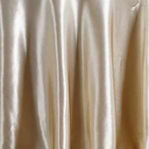 TABLECLOTHSFACTORY Champagne 120" Round Satin Tablecloth