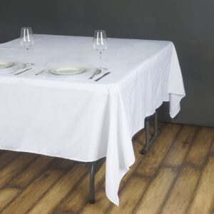 TABLECLOTHSFACTORY White 70" Square Tablecloth