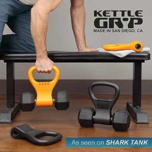 KETTLE GRYP - The Original - As Seen on SHARK TANK! Converts Your Dumbbells Into Kettlebells - Made in the USA - Dumbbell Grip Handle