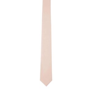 AUSCUFFLINKS Blush BEIGE Pink Ties Cotton Mens Neckties | Wedding Ties for Groomsmen | BEIGE Blush Tie for Groom (Blush Beige SKINNY TIE)