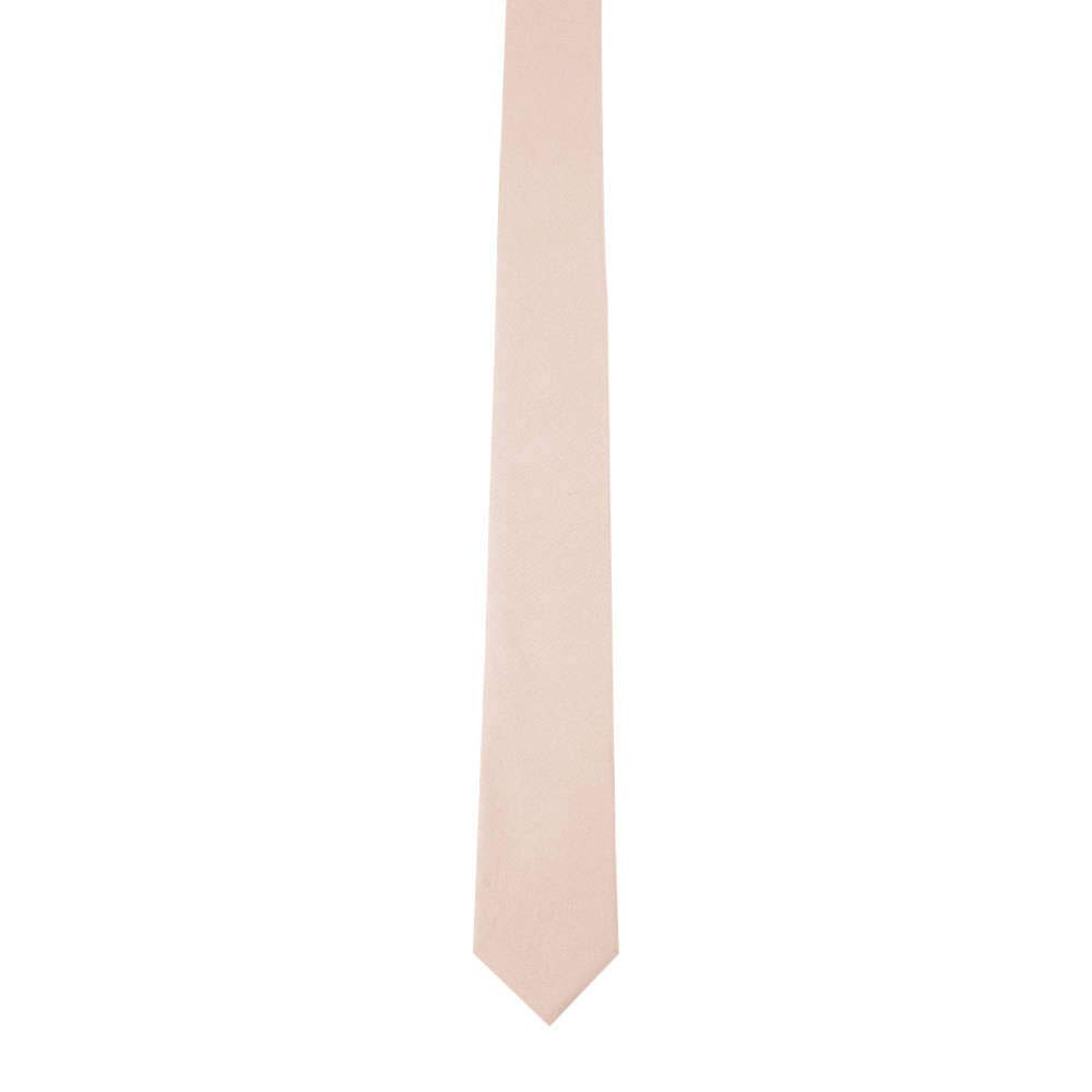 AUSCUFFLINKS Blush BEIGE Pink Ties Cotton Mens Neckties | Wedding Ties for Groomsmen | BEIGE Blush Tie for Groom (Blush Beige SKINNY TIE)