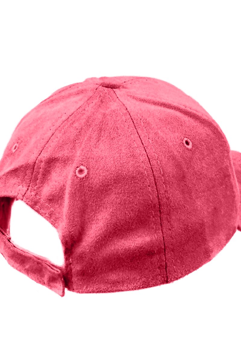 Diona J Faux Leather Woman Man Baseball Cap Hat Snap back (Dark Pink)