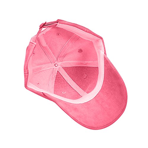 Diona J Faux Leather Woman Man Baseball Cap Hat Snap back (Dark Pink)