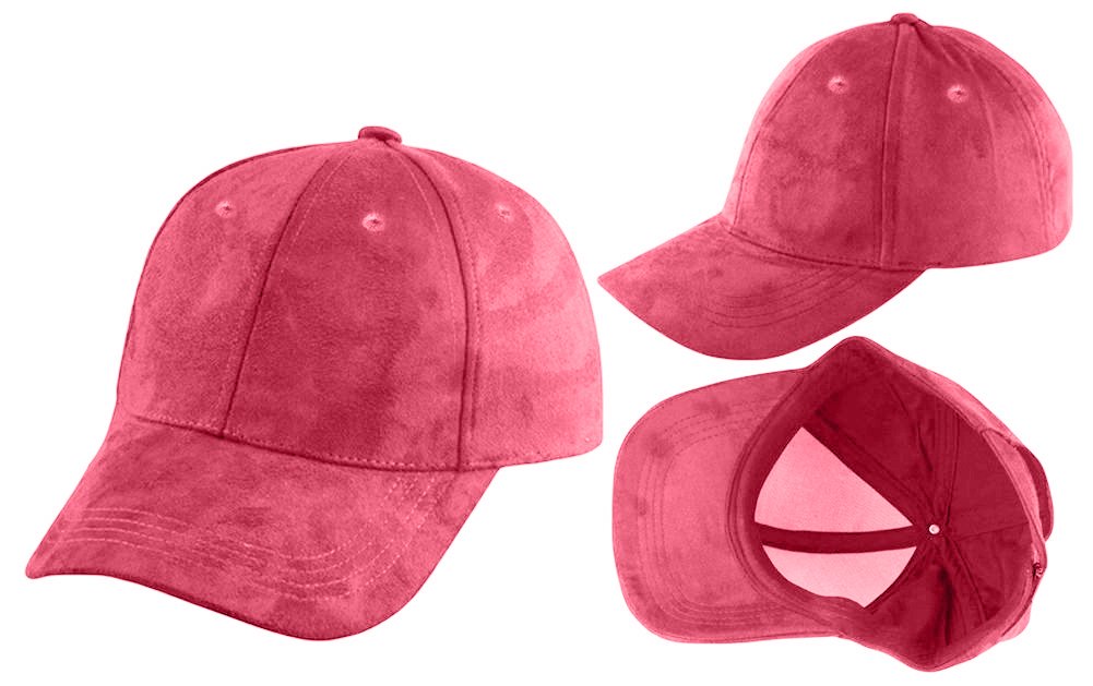 Diona J Faux Leather Woman Man Baseball Cap Hat Snap back (Dark Pink)