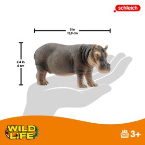 Schleich Wild Life Realistic Detailed Hippopotamus Figurine - Wild Hippo Figurine Toy for Play and Education, Highly Durable and Detailed, for Boys and Girls, Gift for Kids Ages 3+