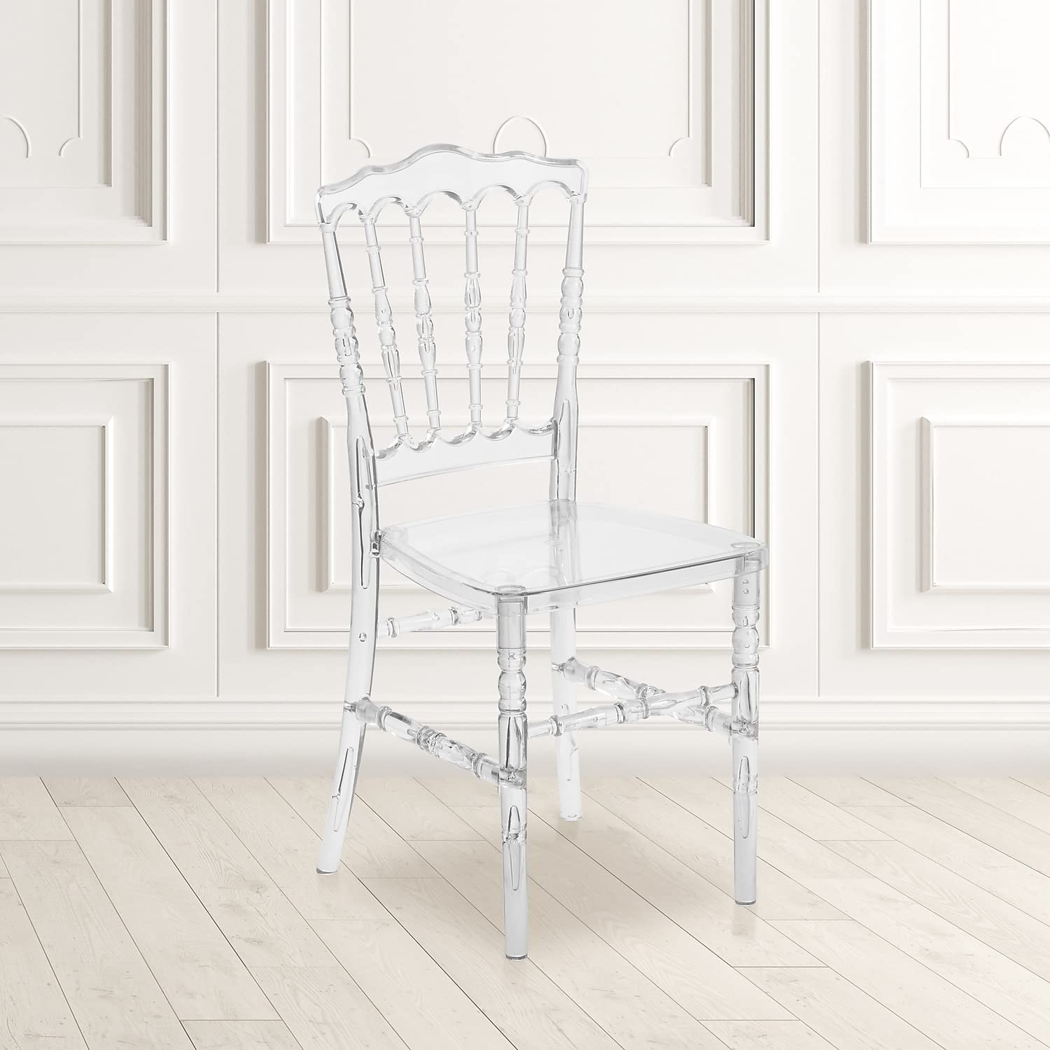 Flash Furniture Flash Elegance Crystal Ice Napoleon Stacking Chair