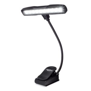 rechargeable clip-on music stand orchestra light- 10 bright leds- includes usb cord, wall plug, and carrying bag- also for reading, djs, artists, crafting