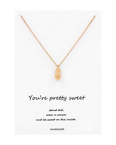 Zealmer Women 16K Gold Plated Pineapple Pendant, gold pineapple, Size No Size