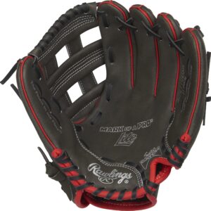 Rawlings | MARK OF A PRO LITE Youth Baseball Glove | Right Hand Throw | 11" - Pro H-Web | Black/Grey