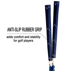 Acstar Two Way Junior Golf Putter Graphite Kids Putter Both Left and Right Handed Easily Use for Kids Age 6-8(Silver Head+White Shaft+Blue Grip,27 inch,Age 6-8)