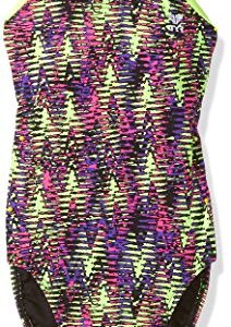 TYR Women's Waikiki Cutoutfit Swimming One Piece, Yellow/Purple, Size 30