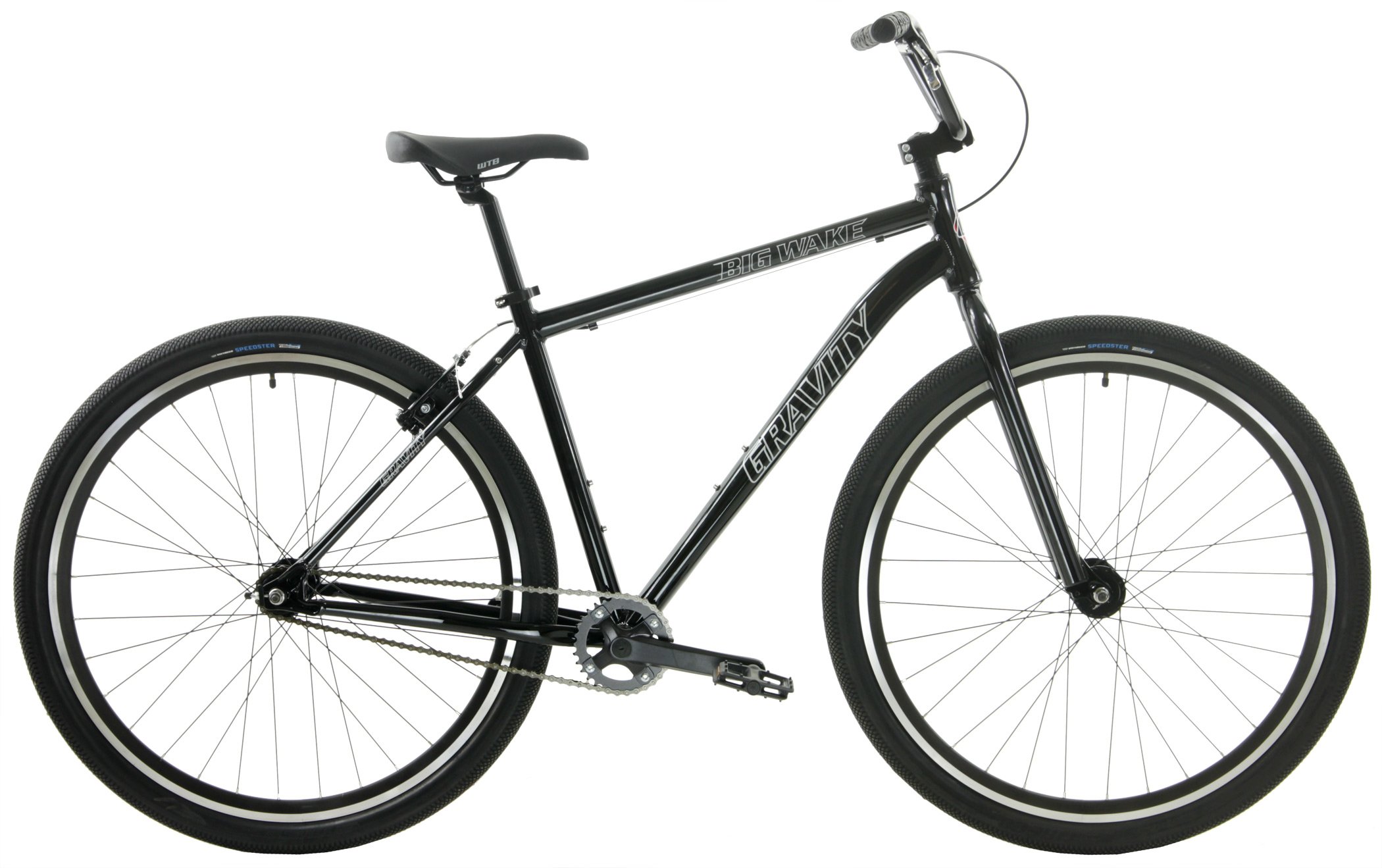 Gravity Single Speed Cruiser 29er Adult BMX Bike (Gloss Black, 19 inch = 5'10" to 6'3")