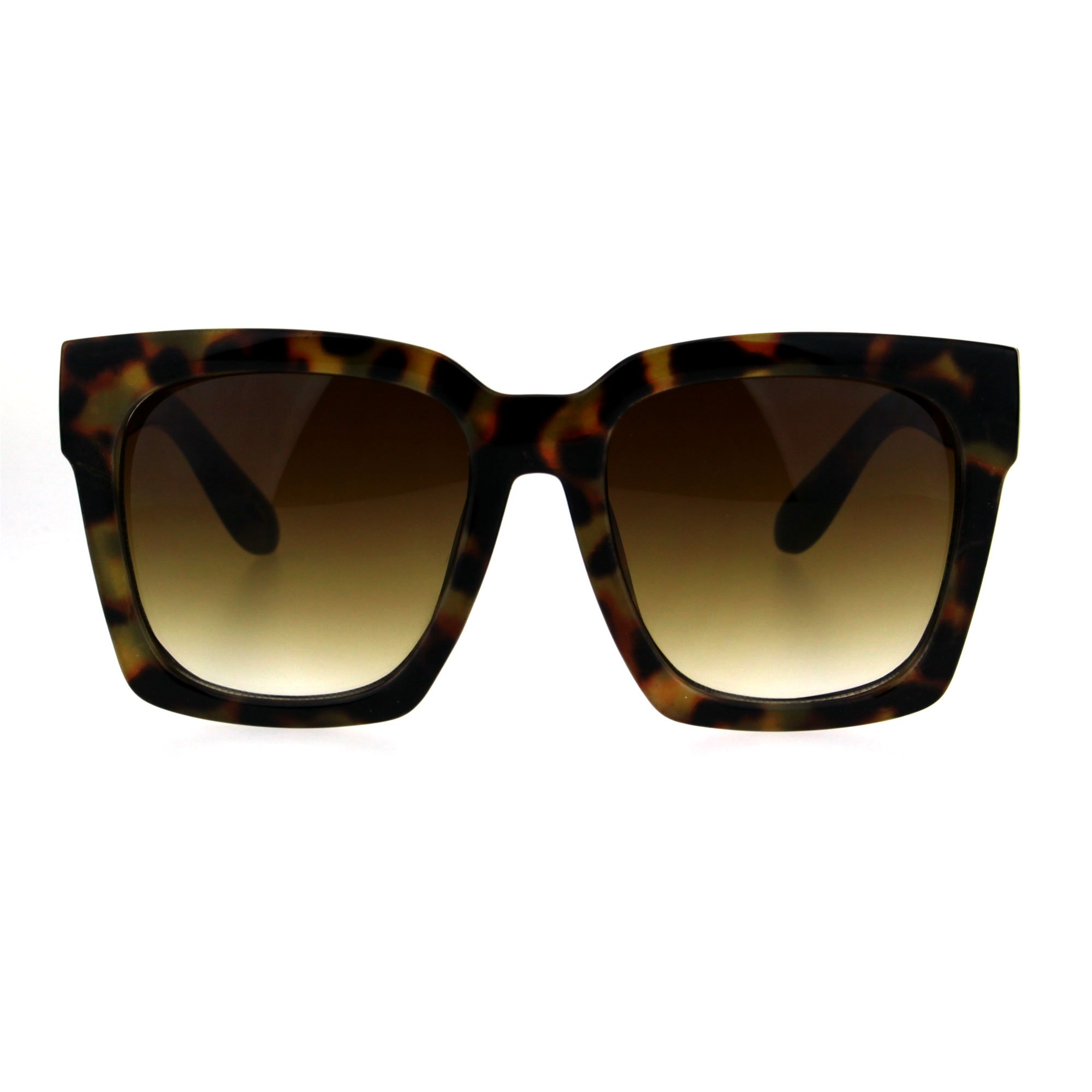 SUPER Oversized Square Sunglasses Womens Modern Hipster, Tortoise, Size No Size