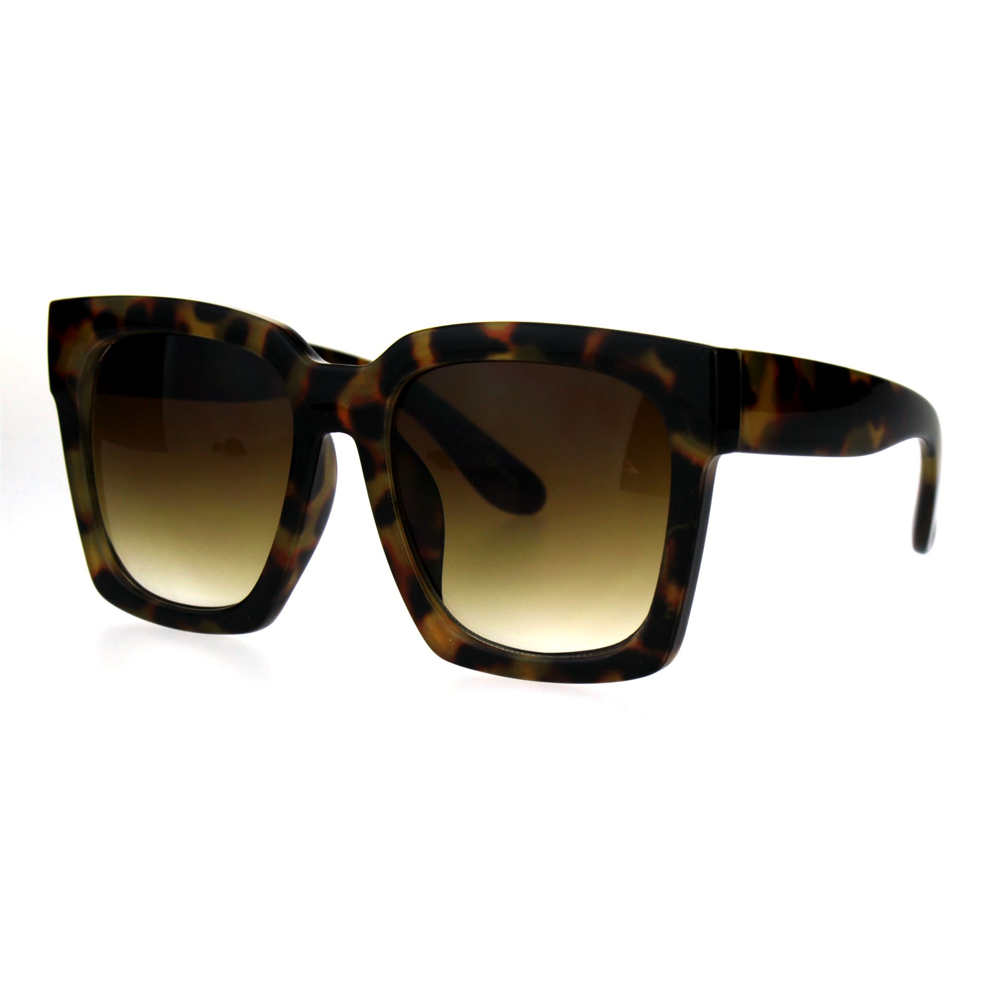 SUPER Oversized Square Sunglasses Womens Modern Hipster, Tortoise, Size No Size