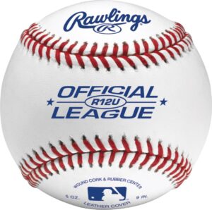 rawlings | r12u youth game baseballs | ages 12 & under | leather cover | box of 24