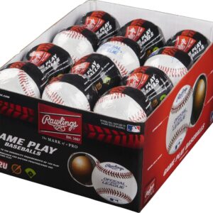 Rawlings | R12U Youth Game Baseballs | Ages 12 & Under | Leather Cover | Box of 24