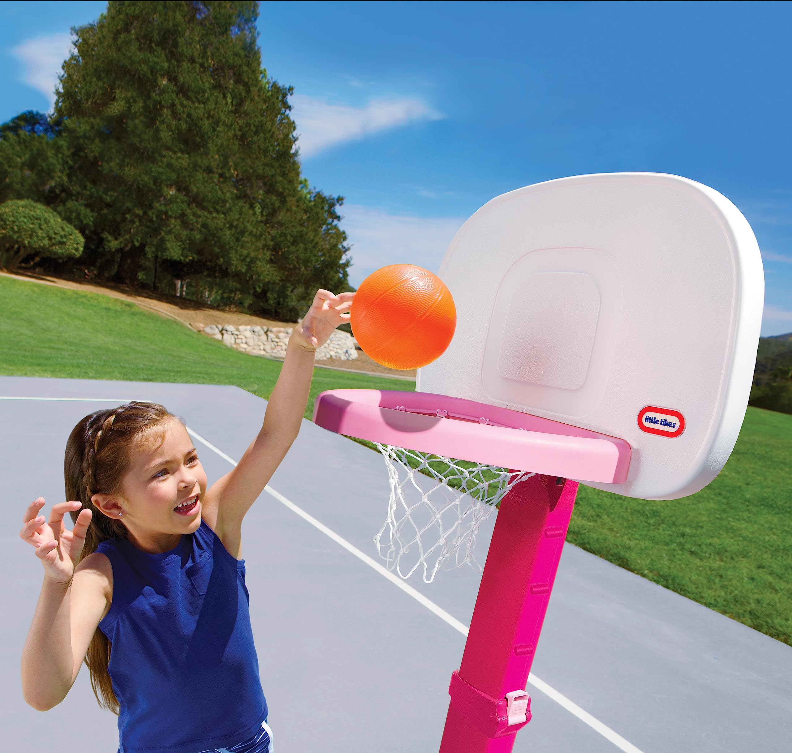 Little Tikes Easy Score Basketball Set, Pink- Amazon Exclusive 22.00 L x 23.75 W x 61.00 H Inches